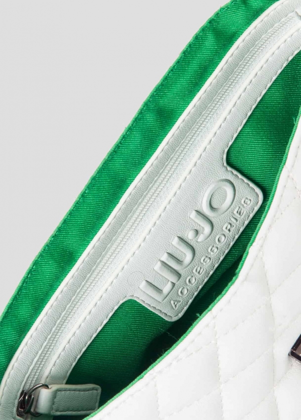 LIU JO Umhängetasche California Crossbody Glass-Weiß Kunstleder innen
